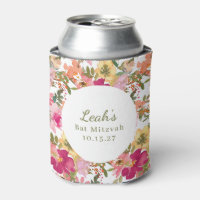 Nome Personalizado do Bat Mitzvah Floral Amarelo C
