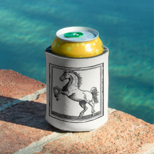 Porta-lata Nome Personalizado do Cavalo de Vintagem Equestre