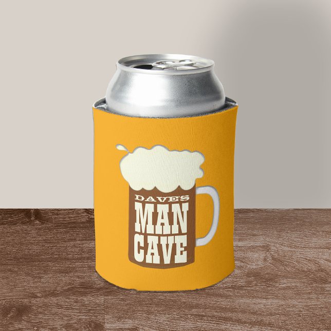 Porta-lata Nome Personalizado Engraçado, Homem Cave Beer (Criador carregado)