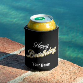 Porta-lata Nome Personalizado Happy Beerthday Beer Freser