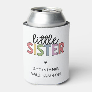 Porta-lata Nome Personalizado Pequeno Irmã Cute Personalizado