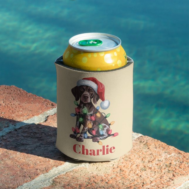 Porta-lata Nome Personalizado Pointer de Cabelo Curto Alemão  (Piscina in situ)