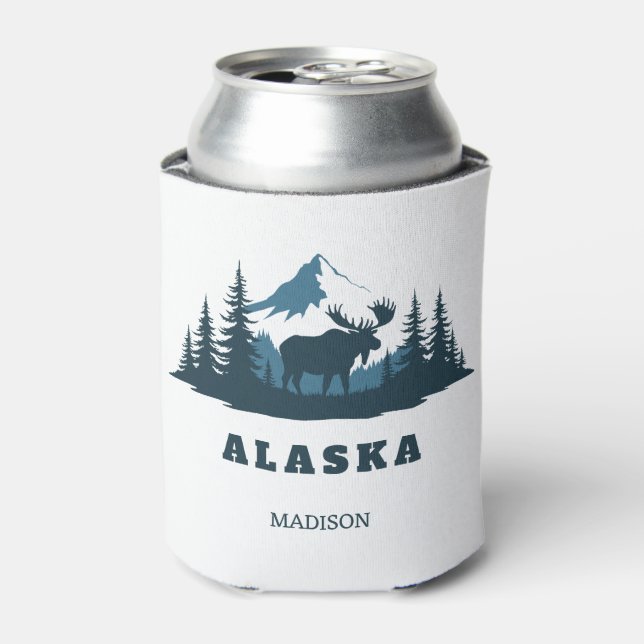 Porta-lata Nome Personalizado & Texto ALASKA (Can Front)
