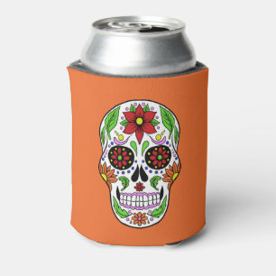 Porta-lata Nome personalizado, texto e cor do Sugar Skull