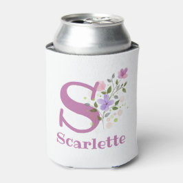 Porta-lata Nome Scarlette com um Desenho Floral