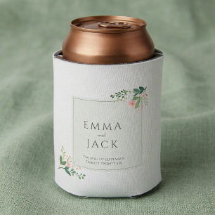 Porta-lata Nomes de casamento de verdejante rosa suave