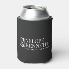 Porta-lata Nomes de Casamento Personalizados Clássicos Elegan