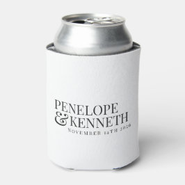 Porta-lata Nomes de Casamento Personalizados Clássicos Elegan