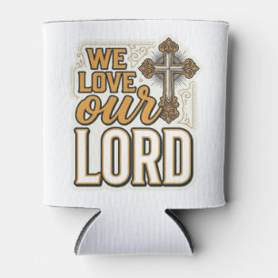Porta-lata Nós Amamos Nossa Camisa Cristã Vintage Cruz do Sen