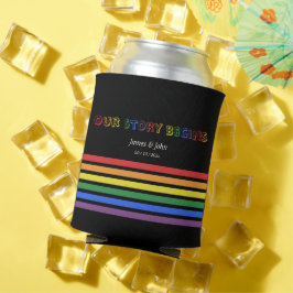 Porta-lata Nossa História Começa Arco-íris Bandeira LGBTQ Cas