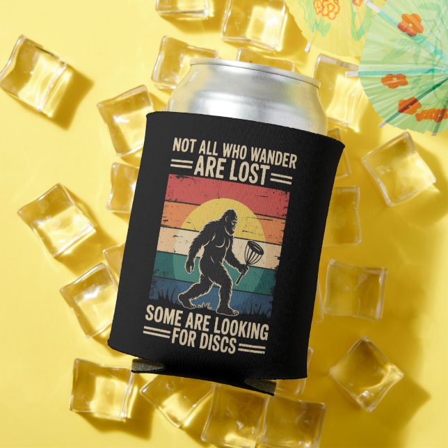 Porta-lata Not All Who Wander Are Lost Funny Disc Golf Disc  (Verão in situ)