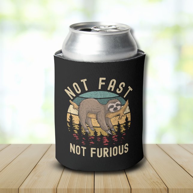 Porta-lata Not Fast Not Furious Funny Sloth Sleeping (Criador carregado)