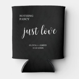 Porta-lata Nothing Fancy Just Love Black Wedding