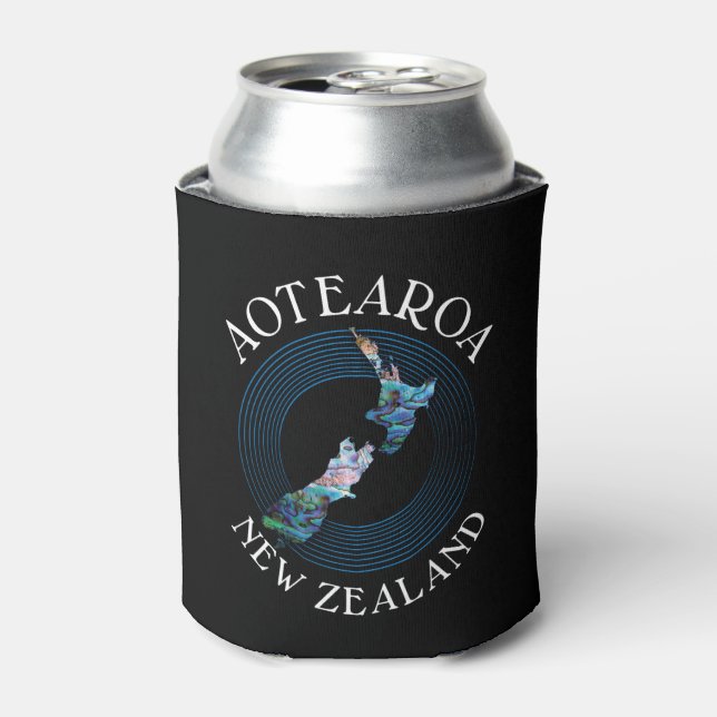 PORTA-LATA NOVA ZEALAND MAP RINGS PAUA PODE RESFRIAR (Can Front)