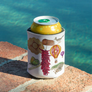 Porta-lata Novo México Vermelho Chile Pinõn Zia Balão de Ar Q