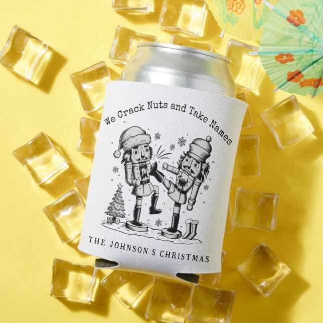 Porta-lata Nozes engraçadas bonitas personalizadas no Natal (Verão in situ)