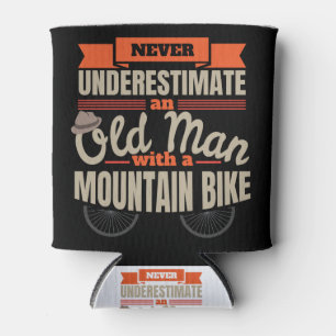 Porta-lata Nunca subestime um ancião com Mountain bike