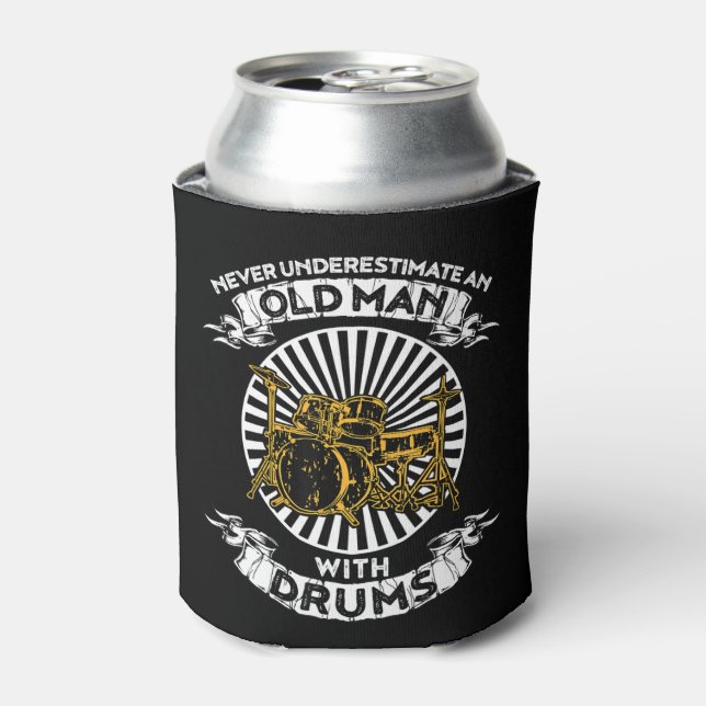 Porta-lata Nunca Subestime Um Velho Com Tshirt De Trits (Can Front)