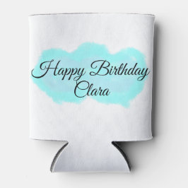Porta-lata Nuvens verdes azuis pastel feliz aniversário moder