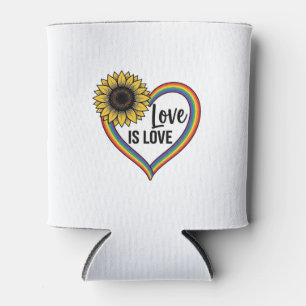 Porta-lata O Amor é Amor Girassol Coração Camisa Vintage Veto