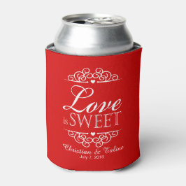 Porta-lata O Amor É Um Bom Casamento | vermelho