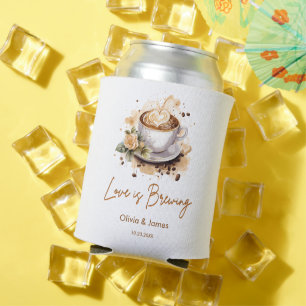 Porta-lata O Amor está Preparando Café Escuro Chá de Noiva Ca
