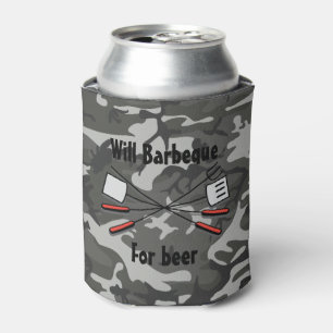 Porta-lata O Barbeque Para A Camo Personalizada De Cerveja Po