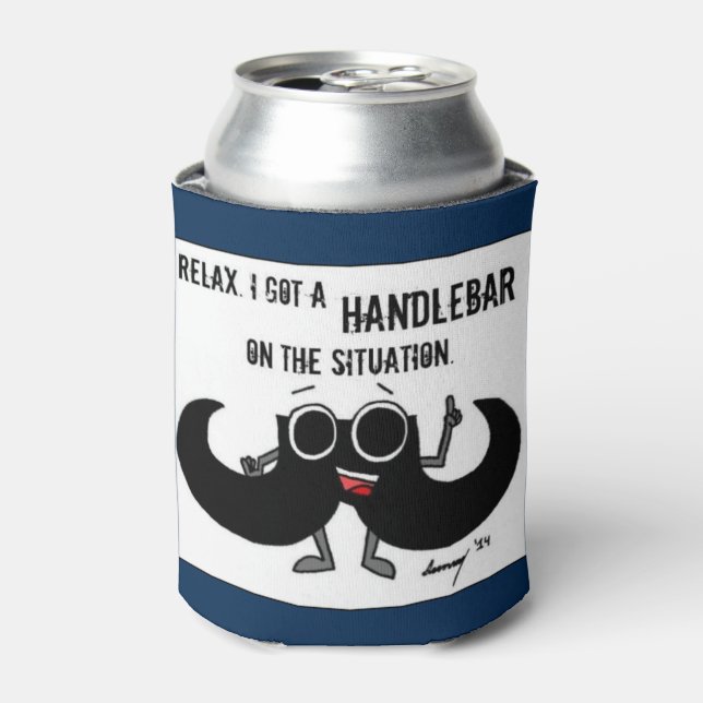 Porta-lata O bigode "HANDLEBAR SOBRE A SITUAÇÃO" Pode Sair (Can Front)