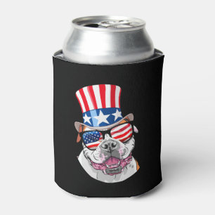 Porta-lata O buldogue americano EUA embandeira vidros do