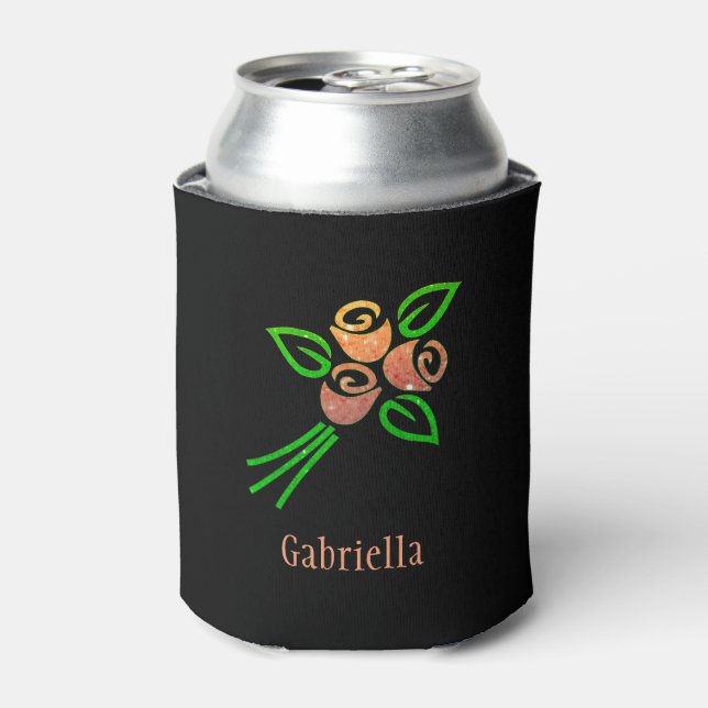 Porta-lata O Buquê de Flor Laranja Personalizado Pode Resfria (Can Front)