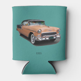 Porta-lata O carro clássico marrom de 1955 é mais frio