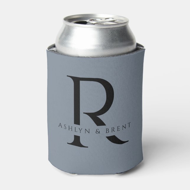 Porta-lata O Casamento Azul Moderno Pode Arrefecer/Coozie (Can Front)