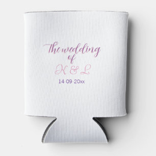 Porta-lata O casamento do casal nome letra inicial data