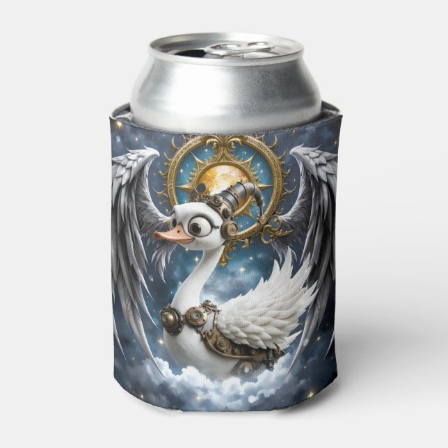 Porta-lata O Cisne Curioso de Relógio. (Can Front)
