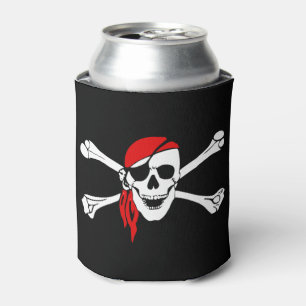 Porta-lata O costume do crânio do pirata pode refrigerador