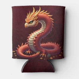 Porta-lata O dragão serpente dourado.