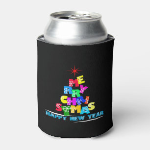 Porta-lata O feliz ano novo do Feliz Natal