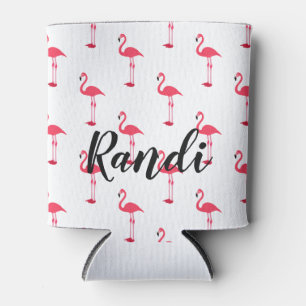 Porta-lata O flamingo cor-de-rosa personalizado pode