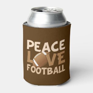 Porta-lata O futebol do amor da paz pode refrigerador