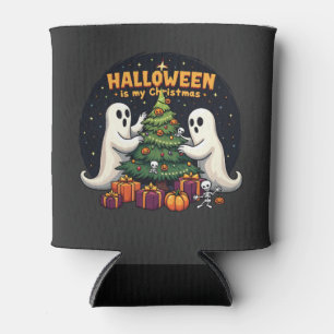 Porta-lata O Halloween é meu Papai noel de Natal Engraçado Gh
