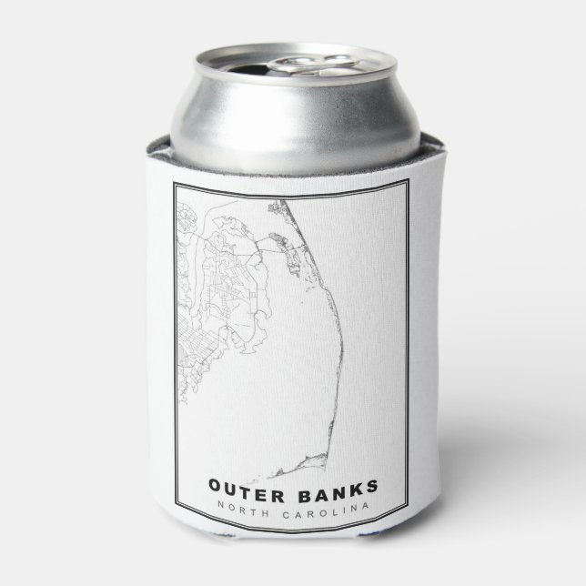 Porta-lata O Mapa dos Outer Banks (Can Front)