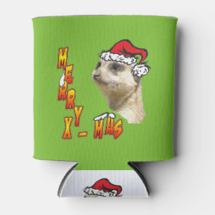 Porta-lata O Meerkat de Natal personalizável pode resfriar
