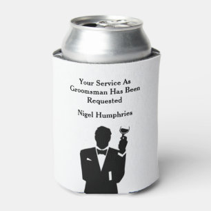 Porta-lata O melhor homem ou padrinho de casamento convidam