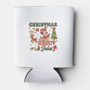 Porta-lata O Natal é Tudo Sobre Jesus Santa Trenó Rena