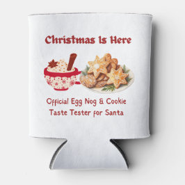 Porta-lata O Natal está aqui, provador de gemada e biscoitos