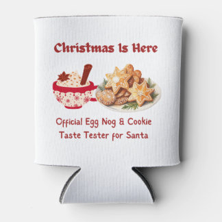 Porta-lata O Natal está aqui, provador de gemada e biscoitos