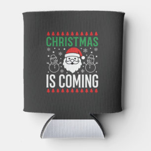 Porta-lata O Natal Está Chegando Papai Noel Boneco de Neve