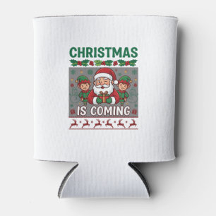 Porta-lata O Natal Está Chegando Papai Noel Elfos Rena