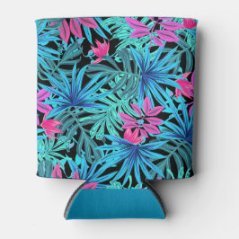 Porta-lata O padrão de folhas tropicais vibrantes pode resfri