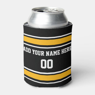 Porta-lata O preto e o ouro personalizam com seu nome